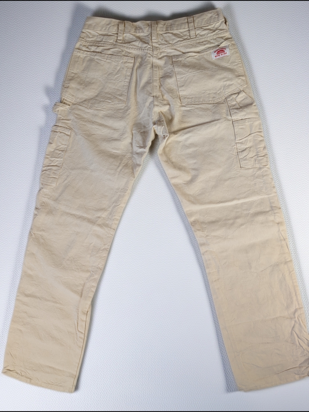 VTG Round House Double Knee‎ Carpenter Painter Pants Men's 32X34 Beige Lot1101
